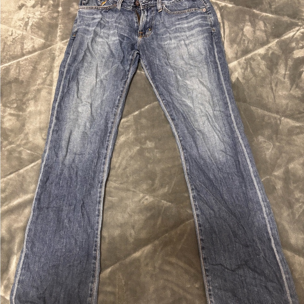 AG Adriano Goldschmied Medium Blue Straight Jeans